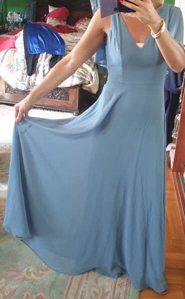 kaput sa dva lica: S (EU 36), color - Light blue, Evening, With the straps — 2