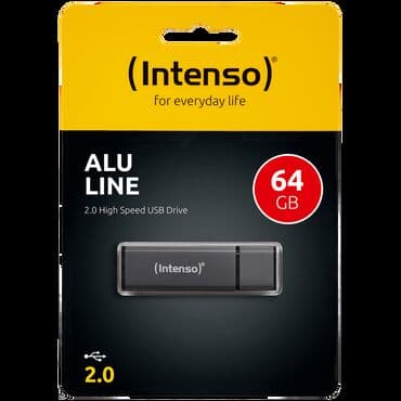 USB Flash drive 64GB ALU Line, crna boja, materijal Aluminijumum