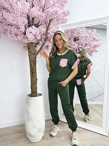 h m bundice: 💫Top komplet trenerke – majica kratkih rukava i donji deo sa lastišem — 7