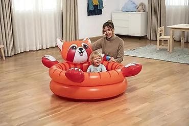 kisi misi cena: Naduvivi bazen/igraonica sa lopticama – crvena panda motiv - Vesela — 6