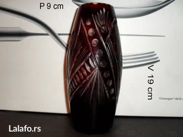 Značke, ordenje i medalje: Vazna rubin kristal Exlusivna stara kristalna vazna, rubin crvene — 1