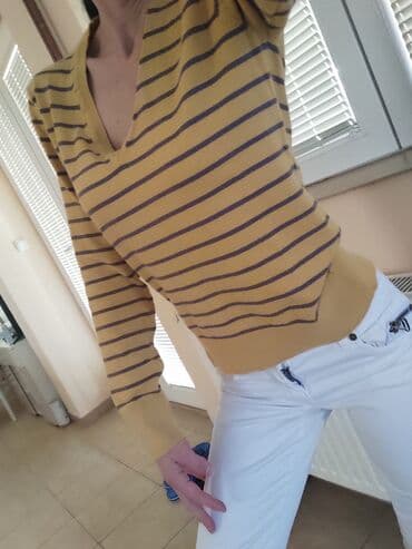 new yorker sakoi: S (EU 36), Cotton, Casual cut, Stripes — 1