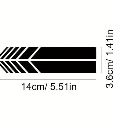 brod za prihranu: Nalepnice za retrovizore – crne ili bele strelice - Set dekorativnih — 3