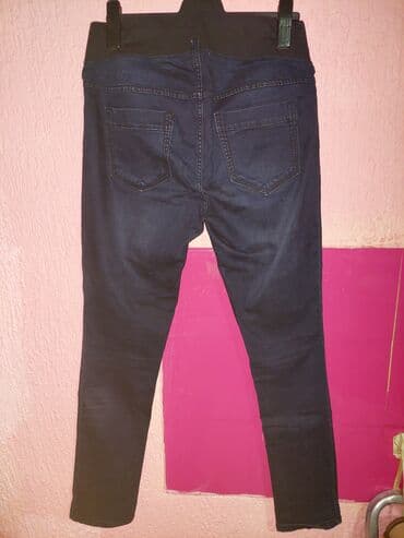 pantalone sa resama: Teksas, Visok struk, Ravne nogavice — 2