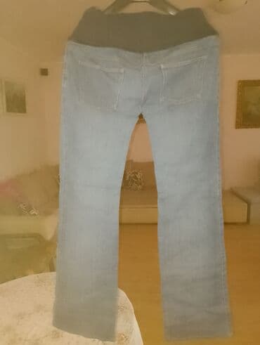 Trudničke farmerice, pamučni pojas, gumom se podešava širina Vel 36