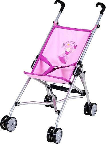 rumi zoi i mira lutke: Kolica za lutke Knorrtoys “Sim” – Princess Pink - Kompaktna, lagana — 4