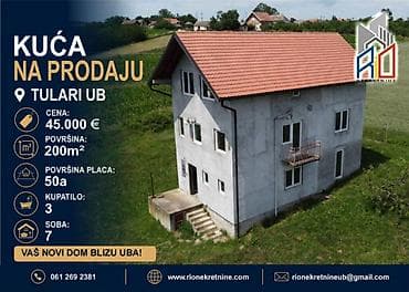 jagodina kuce na prodaju: NA PRODAJU! Prelepa kuća u Tularima kod Uba! Površina kuće 200m2 u — 1