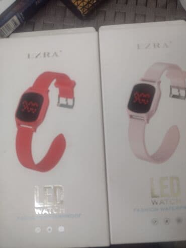 sandale na vezivanje oko noge: LED sat, roze i crvena boja dostupne Moderan, digitalni sat Silikonski — 2