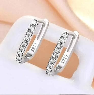 Men's Footwear: Hoop earrings, Material: Silver — 2