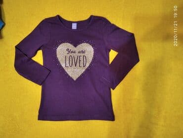 ljubičasta svečana haljina: Dopo dopo majica za devojcice Veličina 110 cm 4-5 god Kao nova realno — 1