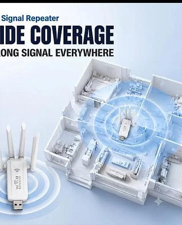 tablet sa sim karticom cena: USB Wi‑Fi repeater/pojačivač signala – 2.4 GHz, do 300 Mbps, 4 antene — 2
