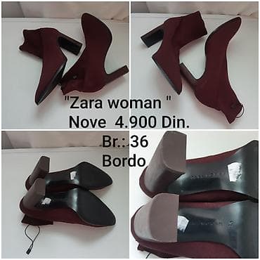 adidas svetlece patike: Nove Zara Woman čizmice – model „čarapa” u elegantnoj bordo boji. - — 2