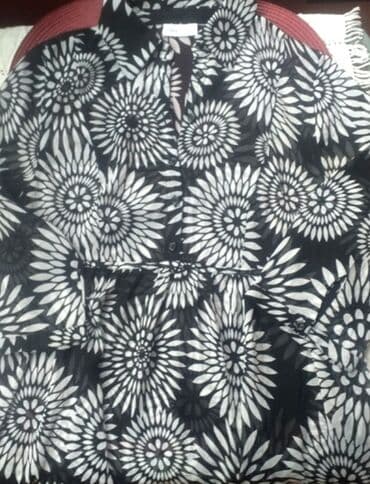 pantalone push up: 2XL (EU 44), Viscose, Floral, color - Black — 2
