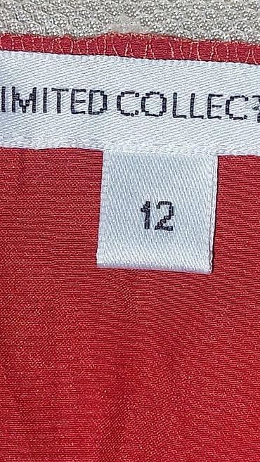 seni basic large 3: MARKS&SPENCER BLUZA Crvena bluza od čiste svile, sa dosta našivene — 2
