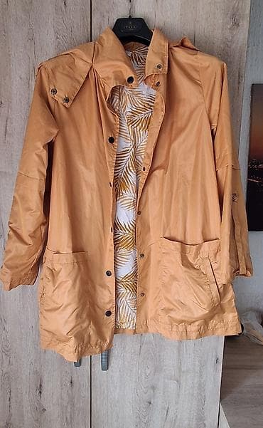 mali kofer za rucni prtljag: Dečija lagana jakna/parkica u toploj oker boji. veličina 12 - — 1