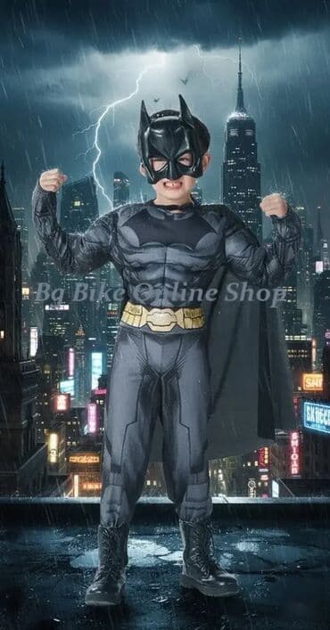 svečani kombinezoni h m: KOMPLET 1) kombinezon iz jednog dela 2) plašt 3)maska Od 100 do 110 cm — 1