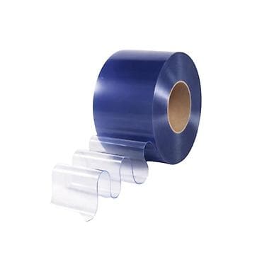 alati raska kupujem prodajem: PVC trakasta zavesa plavo providna 200 mm x 2 mm Cena: 262 RSD/m — 1