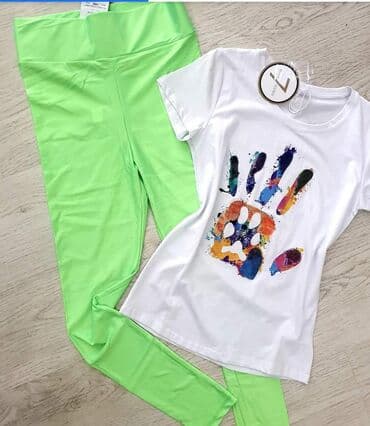 push up helanke: Lycra, color - Green, Single-colored — 3