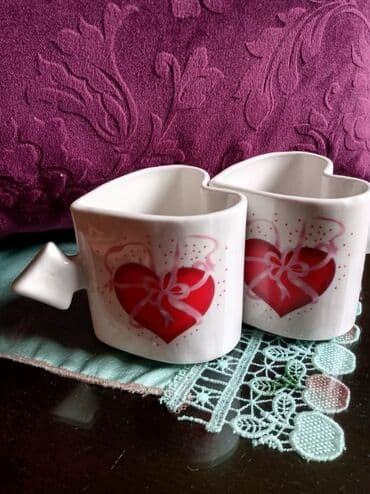sinsay solje: Solje nove za dvoje,porcelan. vis. 8,5. precnik otvora. 9cm — 2