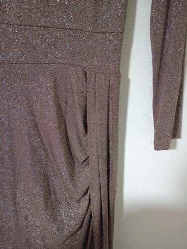 Dresses: M, color - Brown, Evening, Long sleeves — 4