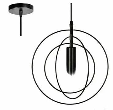 etno lusteri: Grlo: E27 Izvor svetla: max 1 x 60W Materijal: Metal Boja: Black Radni — 1
