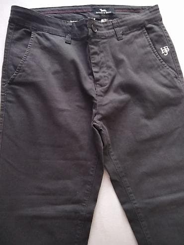muške svečane pantalone: Muške chino pantalone Heritage & Baldwin - Boja: tamno siva - — 2