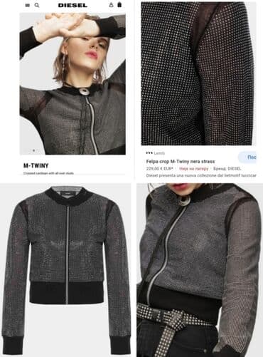 pantalone i prsluk komplet: DIESEL original fazonski komad, jakna bolero, sa strasom svuda. moze — 4