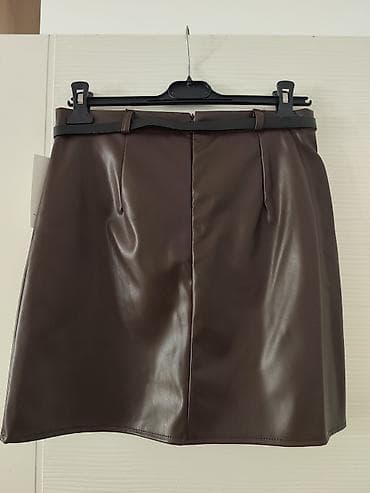 šorc suknja: Mini suknja od eko kože – M.starry NOVO - Model: mini/kratka suknja — 3