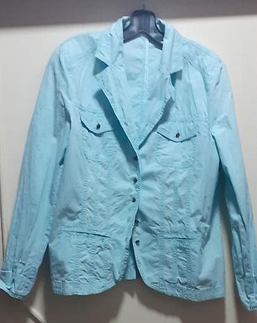 Ženska svetloplava jakna/sako - Model: lagani sako-jakna sa reverima