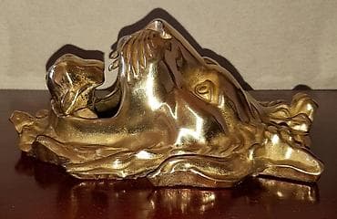 Ostali antikviteti: Vintage LAV Mesingana ukrasna zidna skulptura ili kucalo za vrata — 7