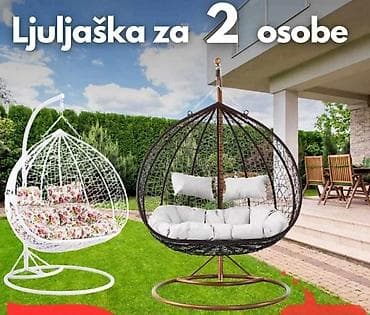 Nameštaj: Ljuljaška jaje za 2 OSOBE do čak 200kg! Viseća stolica sa modernim — 1