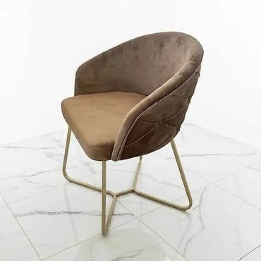 stolice subotica: Udobna lounge/dining stolica sa naslonom – tapacirana baršunastom — 4