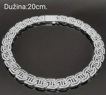 srebro 585: Lančana narukvica, Materijal: Cirkon, Titanijum — 1