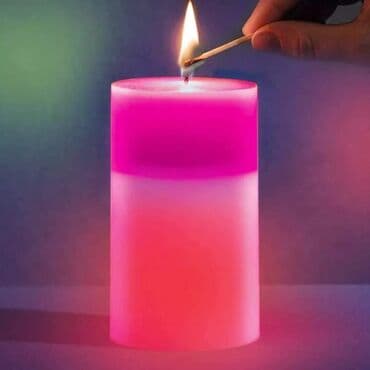 led lampe sa slikom: Cena 1150 din Prelepa voštana sveca sa LED svetlom Sveca koja menja — 4