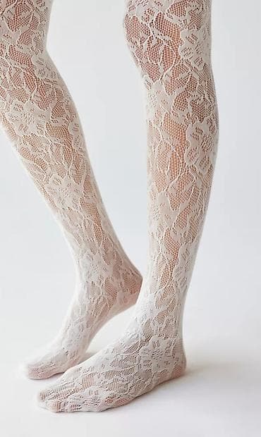 Ženska odeća: Cipkane hulahopke bele — 1