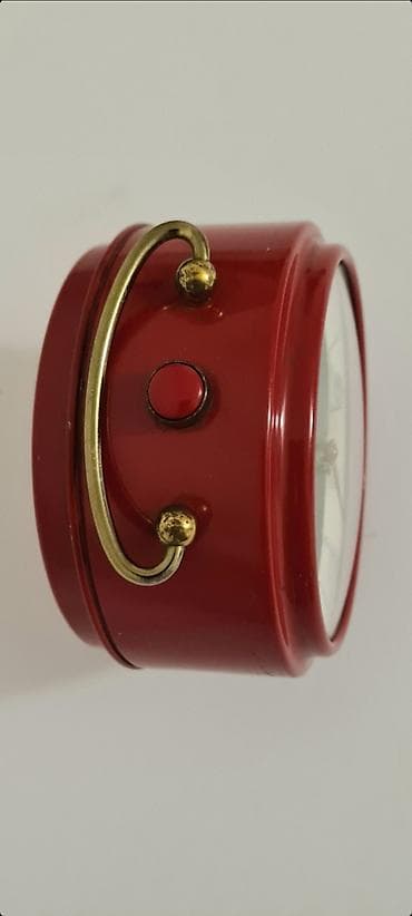 Tools & Equipment: ★ Na prodaju lep, crveni nemački kolekcionarski sat-budilnik stare — 5