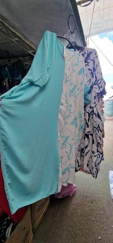 haljine sečene ispod grudi: One size, color - Blue, Oversize, Short sleeves — 2