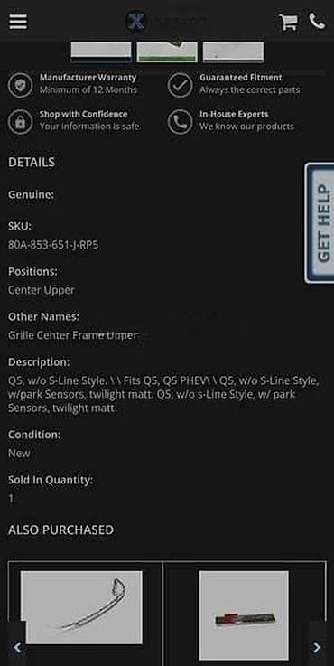 ruda za slepanje: MASKA S LINE ZA AUDI Q5, SQ5 | Audi q5 sq5 maska branika s Line 80A — 5