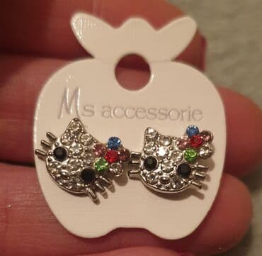 srebrne mindjuse zvezdice: Screwback earrings, Material: Stainless steel — 1