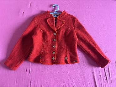 Kućna odeća: Ženska crvena jakna/sako od vune - Materijal: deblja, topla vunena — 3