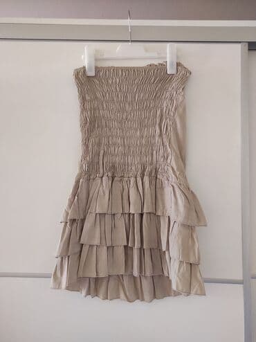 haljine c a: A-Dress 2XS (EU 32), color - Beige, Without sleeves — 4