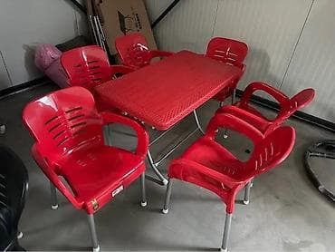 Vrtni set: sto + 6 stolica - Komplet sadrži pravougaoni sto i šest