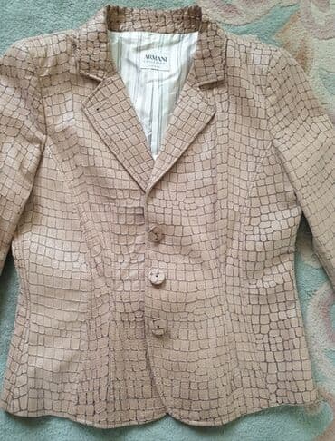 Sakoi: ARMANI collezioni ORIGINAL sako. Kozna jakna - blejzer. Bež boje — 1