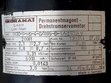 masina za isusivanje vlage: Servo motor MAC 063 sa enkoderom i kocnicom, za CNC, step motor — 8
