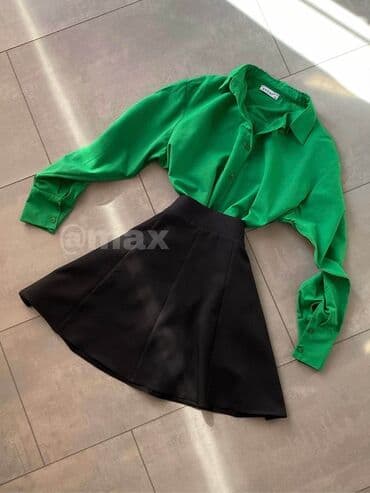 zara odela: New,,LOGO Set’’ x zara Suknja i Kosulja Velicine:S M L Boje:Pink Crna — 2