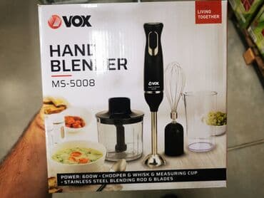 štapni mikser: VOX ručni blender MS-5008 snage 600W. Uključuje dodatak za seckanje — 1