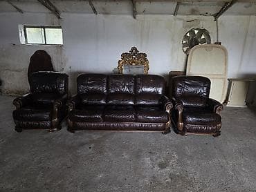 Matresses: Kožna garnitura za dnevni boravak – trosed + 2 fotelje - Materijal at lalafo.rs — 3 Matresses: Kožna garnitura za dnevni boravak – trosed + 2 fotelje - Materijal — 3