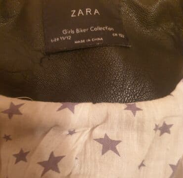 vuneni prsluci sa zlatibora: ZARA kozna jakna bajkerka 11-12 godina 152 cm, girls biker jacket — 9