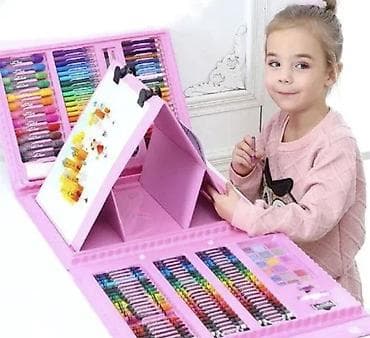 Veliki komplet za crtanje i slikanje za decu – preklopna kofer–radna