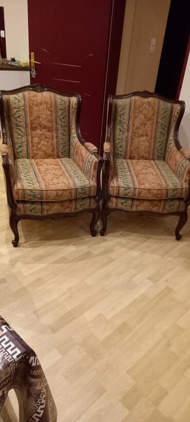 stilske rucice za namestaj: Francuska fotelja u stilu Luja XV dve fotelje - Konstrukcija od punog — 6